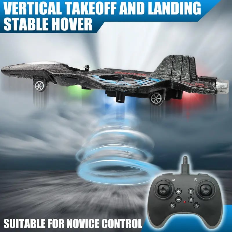 49% OFF This Week Promotions🎉🎉RC Stunt Fighter Jet Toy for Kids with 360° Flips & LED Lights