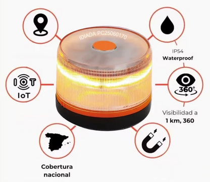 DF Luz de Emergencia V16 DGT 3.0 – Aprobada 2026, Magnética IP54 – Cumple con la Normativa 2026.