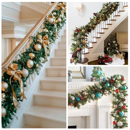 🎄Artificial Cedar Garland🇺🇸 Green Pine Garland for Table, Mantel, Wall – Perfect for Indoor & Outdoor Christmas Decorations